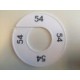 Maatring 9 cm wit/zw 54